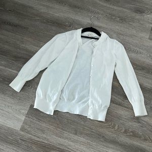 J Crew white cardigan